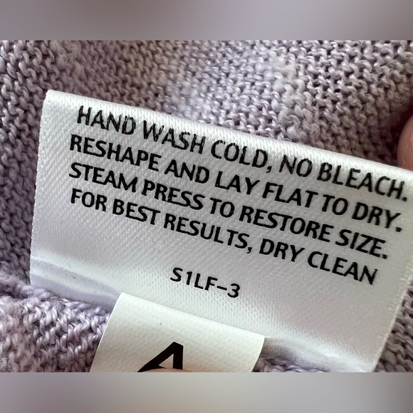 Eileen Fisher Petite Linen Blend Open Front Cardigan Lavender Natural Fiber - Picture 9 of 11